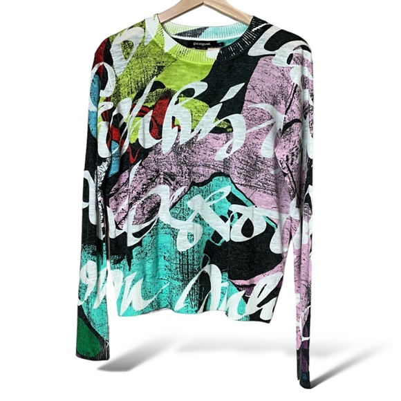 Colorful Abstract Women's Sweater - Picture 3 of 11